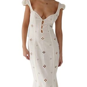 White long maxi dress